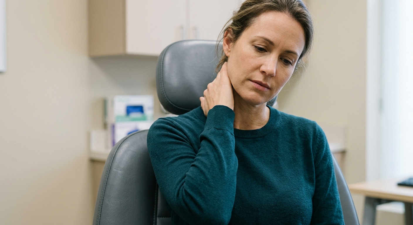 Person experiencing whiplash neck pain after a Portland auto accident
