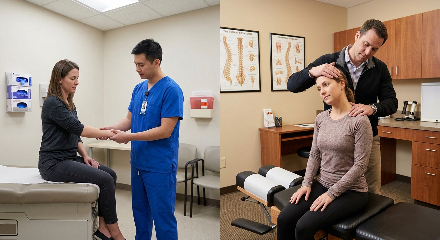 Urgent care provider versus chiropractic assessment for Portland car crash injury patients